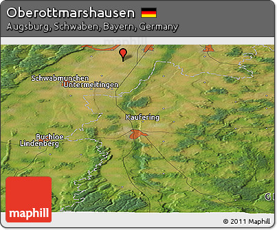 Satellite Panoramic Map of Oberottmarshausen