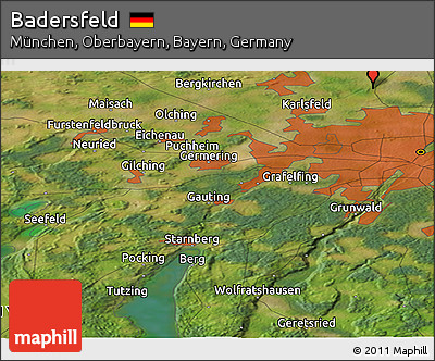 Satellite Panoramic Map of Badersfeld