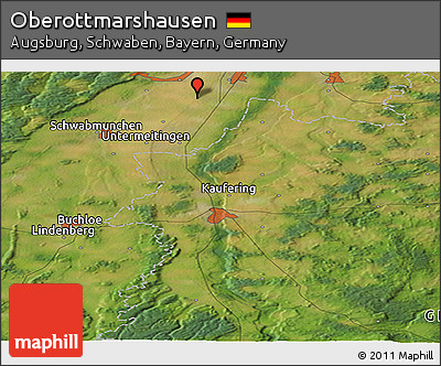 Satellite Panoramic Map of Oberottmarshausen