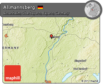 Physical 3D Map of Allmannsberg