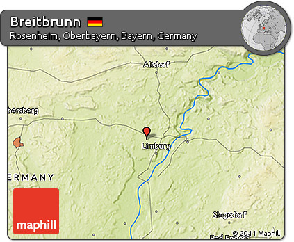 Physical 3D Map of Breitbrunn