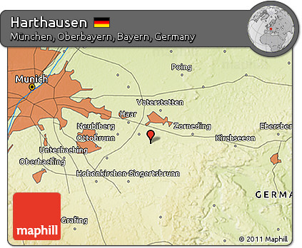 Physical 3D Map of Harthausen