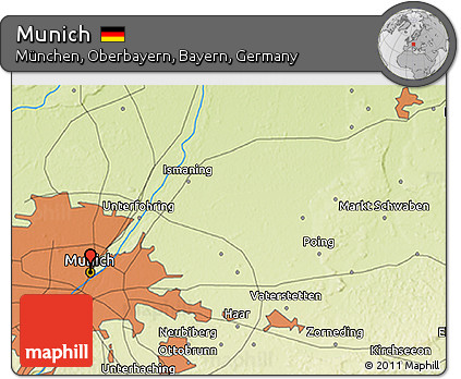 Physical 3D Map of Munich