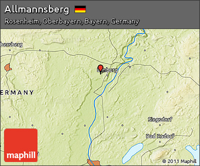 Physical 3D Map of Allmannsberg