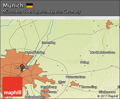 Physical 3D Map of Munich