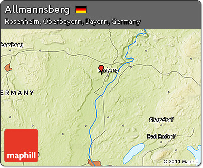 Physical 3D Map of Allmannsberg