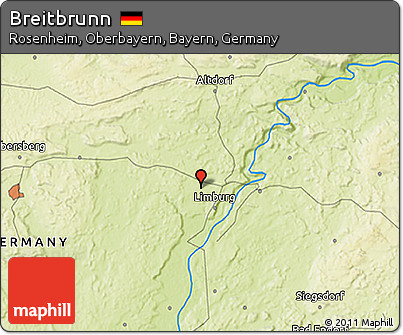 Physical 3D Map of Breitbrunn