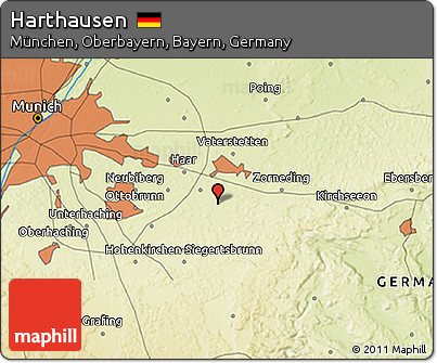 Physical 3D Map of Harthausen