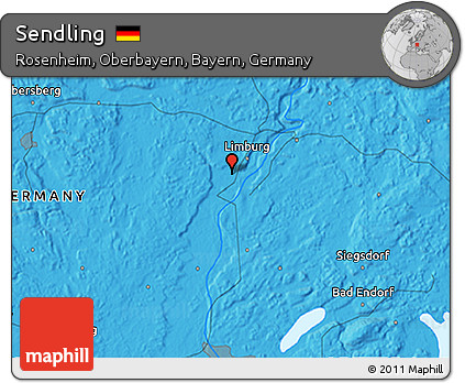 Political 3D Map of Sendling