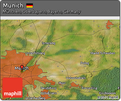Satellite 3D Map of Munich