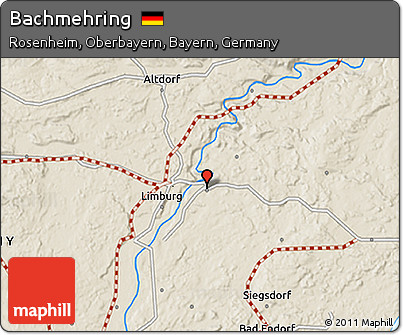 Shaded Relief 3D Map of Bachmehring