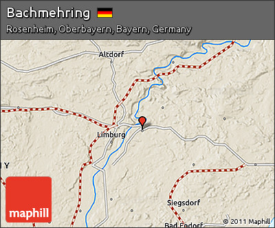 Shaded Relief 3D Map of Bachmehring