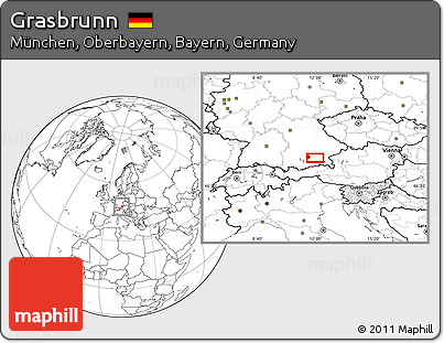 Blank Location Map of Grasbrunn