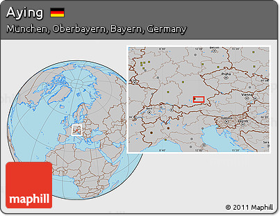 Gray Location Map of Aying