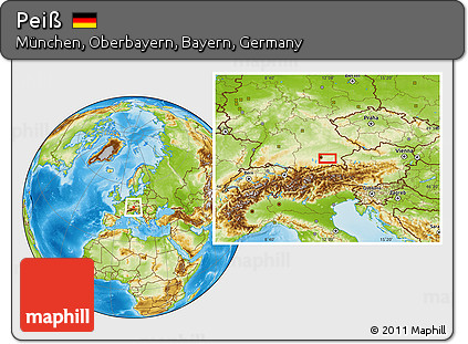 Physical Location Map of Peiß