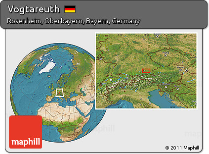 Satellite Location Map of Vogtareuth