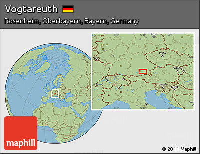 Savanna Style Location Map of Vogtareuth