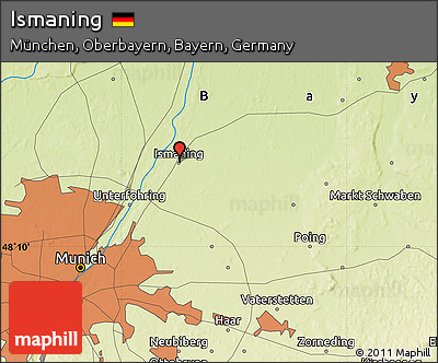Physical Map of Ismaning