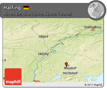 Physical Panoramic Map of Halfing