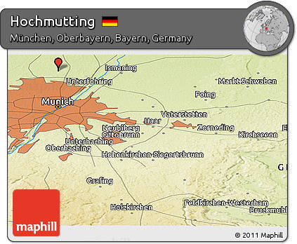 Physical Panoramic Map of Hochmutting