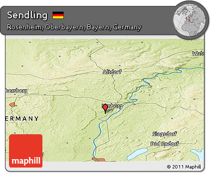 Physical Panoramic Map of Sendling