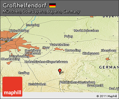 Physical Panoramic Map of Großhelfendorf