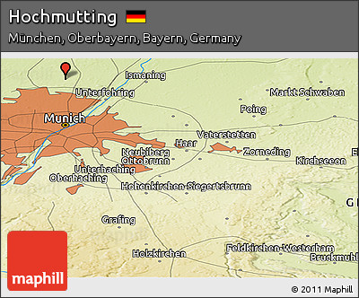 Physical Panoramic Map of Hochmutting