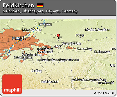 Physical Panoramic Map of Feldkirchen