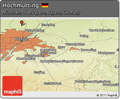 Physical Panoramic Map of Hochmutting