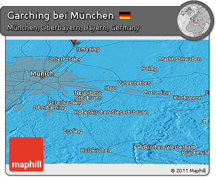 Political Panoramic Map of Garching Bei München