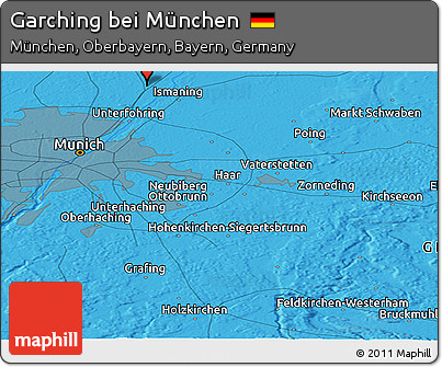 Political Panoramic Map of Garching Bei München