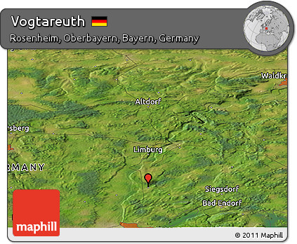Satellite Panoramic Map of Vogtareuth