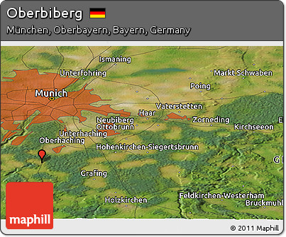 Satellite Panoramic Map of Oberbiberg