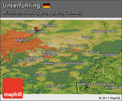 Satellite Panoramic Map of Unterföhring