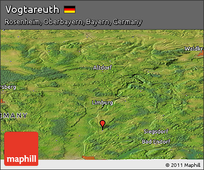 Satellite Panoramic Map of Vogtareuth