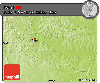 Physical Map of Daur