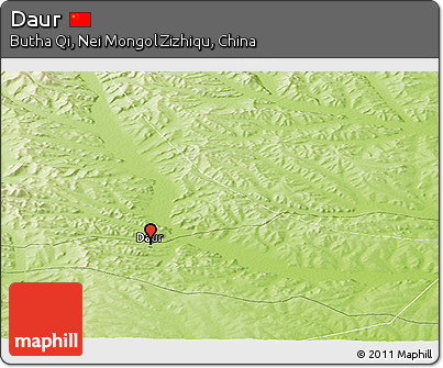 Physical Panoramic Map of Daur