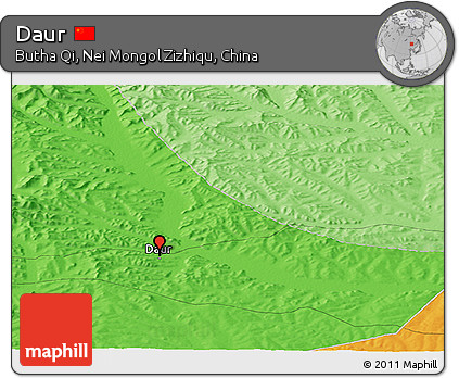 Political Panoramic Map of Daur