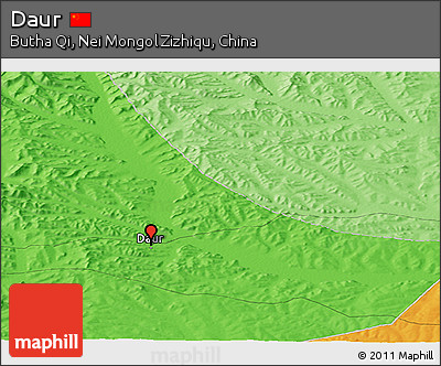 Political Panoramic Map of Daur