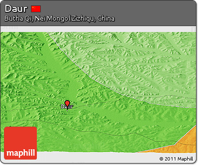 Political Panoramic Map of Daur