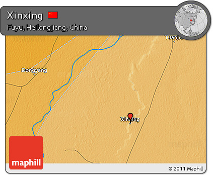 Political 3D Map of Xinxing