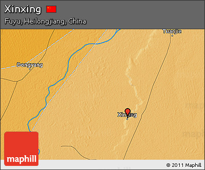 Political 3D Map of Xinxing