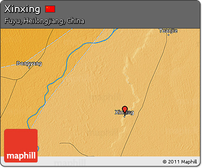 Political 3D Map of Xinxing