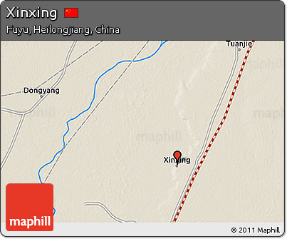 Shaded Relief 3D Map of Xinxing