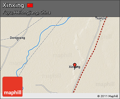 Shaded Relief 3D Map of Xinxing