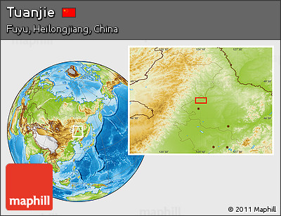 Physical Location Map of Tuanjie