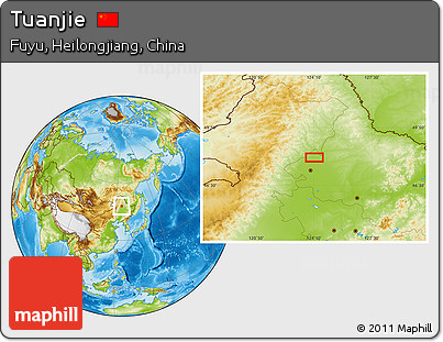 Physical Location Map of Tuanjie