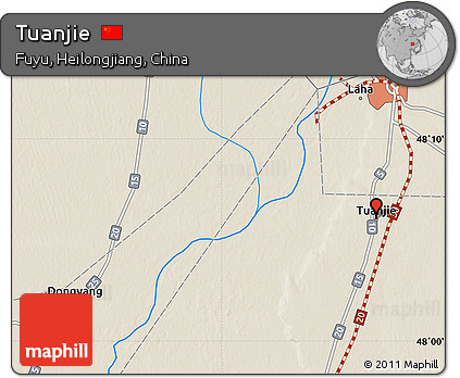 Shaded Relief Map of Tuanjie