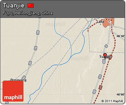 Shaded Relief Map of Tuanjie
