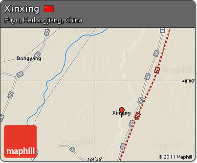 Shaded Relief Map of Xinxing